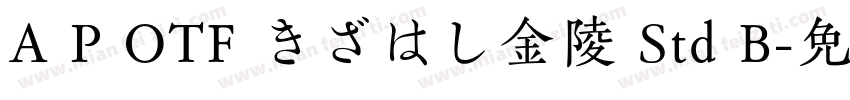 A P OTF きざはし金陵 Std B字体转换
